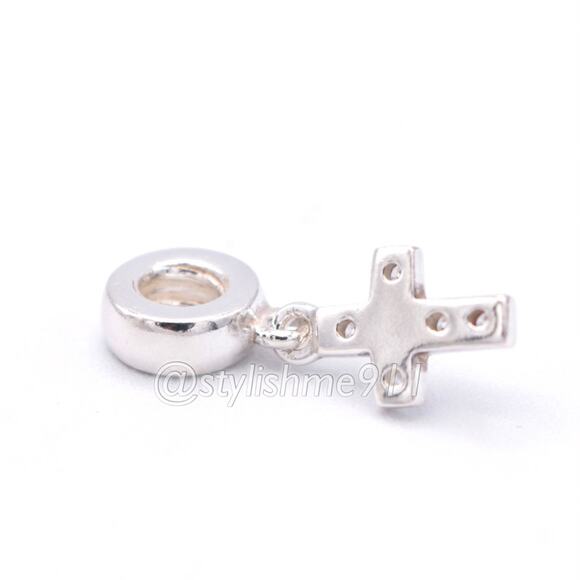 Authentic PANDORA Cross Dangle with Clear CZ Charm - 790355CZ - Picture 8 of 9